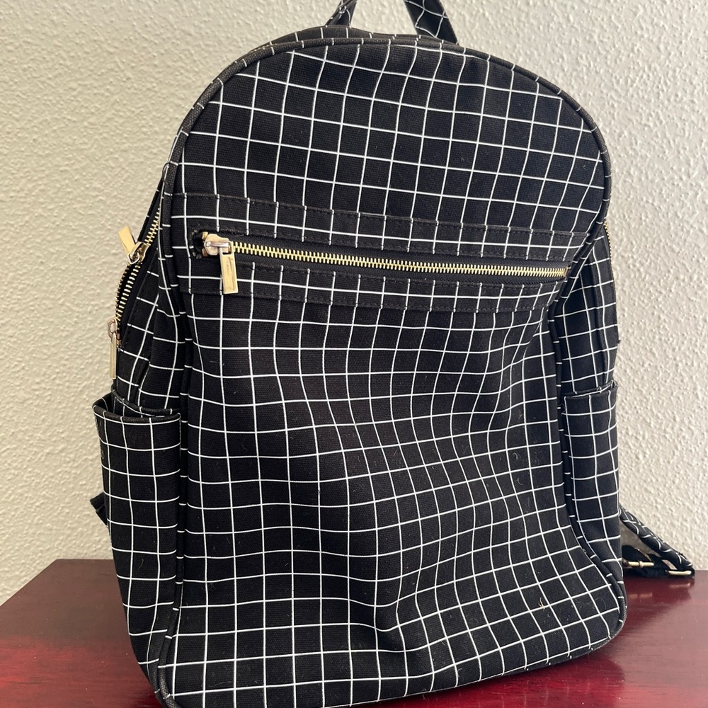 ban.do Black and White Grid Backpack